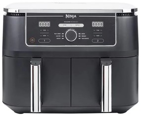 Фритюрник с горещ въздух Ninja AF400EU, 2470W, 9.5 л, 6 програми, 2 независими зони, Черен