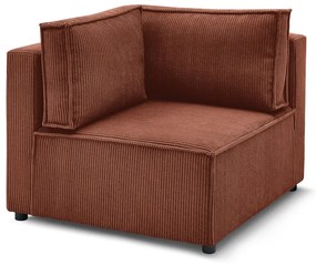 Модул за диван от рипсено кадифе в тухлен цвят (променлив) Nihad modular – Bobochic Paris