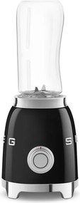 Блендер Smeg PBF01BLEU, 300W, 2x 600 мл, 20000-24000 об/мин, Противоплъзгаща основа, Без BPA, Неръждаема стомана, Черен