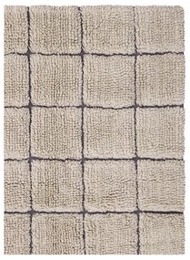 Бежова ръчно изработена вълнена пътека 80x230 cm Mosaic Sandstone – Lorena Canals