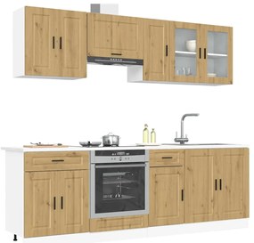 3314850 vidaXL Комплект кухненски шкафове от 8 части Kalmar, инженерно дърво