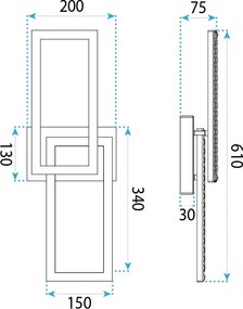 Таванна лампа LED G155-C Black