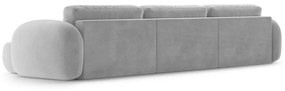 Светлосив кадифен сгъваем/с място за съхранение ъглов диван (U форма) Tonale – Cosmopolitan Design