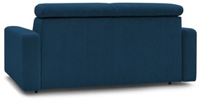 Тъмносин разтегателен диван от рипсено кадифе 215 cm Monaco – Bobochic Paris