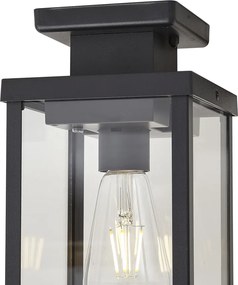 Модерна външна таванна лампа черна със сензор за движение IP44 - Rotterdam