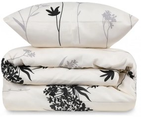 Спален комплект Eponj Home 143EPJ1451, 65% памук, 35% полиестер, 4 части, Завивка 200х220 см, Чаршаф 220х240 см, Калъфка 50х70 см, Бежов/сив