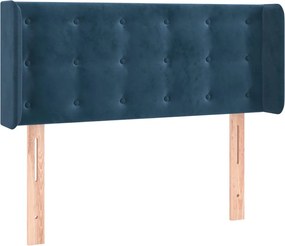 3119242 vidaXL Горна табла за легло, тъмносиня, 93x16x78/88 см, кадифе
