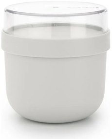 Купa за закуска Brabantia Make&Take 1006298, 500+180 мл, Винтово затваряне, Без BPA, Сив
