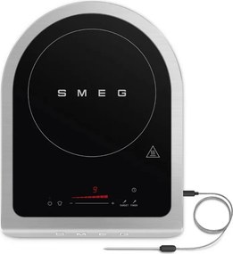 Преносим индукционен котлон Smeg PIC01WHMEU, 2100 W, Керамично стъкло, Бял мат