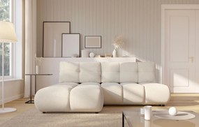 Ъглов Диван Лимо - Бежов Отворен - Ляв