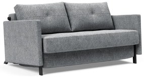 Сив разтегателен диван с подлакътници Twist Granite, 100 x 154 cm Cubed - Innovation