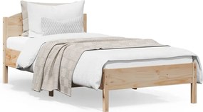 842614 vidaXL Рамка за легло без матрак, 100x200 см, бор масив