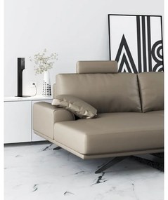 Ъглов диван от светлокафява кожа (ляв ъгъл) Prado - MESONICA