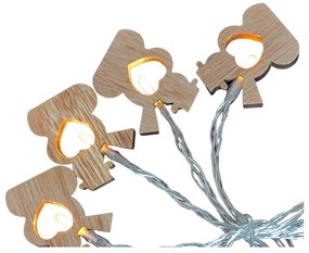 Светлинна верига с 10 жълти LED светлини Snowmen - Casa Selección