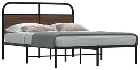 4100305 vidaXL Рамка за легло без матрак 120x200 см кафяв дъб инженерно дърво