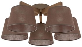 Brilagi - Плафонен полилей LATTE SABIA 5xE27/15W/230V бор/кафяв