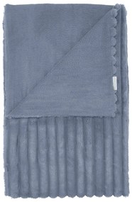 Синьо одеяло от микроплюш 130x170 cm Cosy Ribbed – Catherine Lansfield