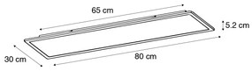 LED панел черен 80 см с LED с дистанционно управление - Liv