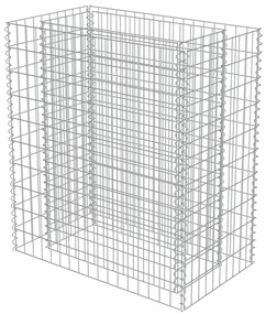 Габион повдигната леха, поцинкована стомана, 90x50x100 cм