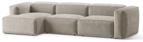 Бежов ъглов диван от рипсено кадифе (ляв ъгъл) Bergano – Cosmopolitan Design