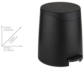 Черно пластмасово кошче за боклук с педал 3 l Portes – Allstar
