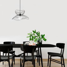 Черно висящо осветително тяло с метален абажур ø 50 cm Farac – Opviq lights