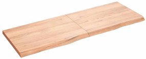 363704 vidaXL Стенен рафт светлокафяв 140x50x(2-4) см обработен масивен дъб