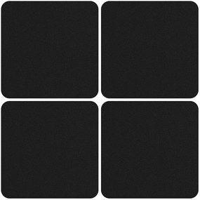 Asa - Подложки за чаши 4бр. еко кожа въглен - 78570076