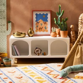 Детски скрин atmosphera Tara, 3 отделения, MDF, Бял