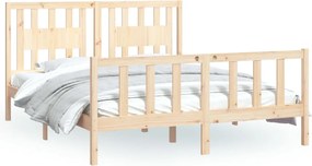 3188176 vidaXL Рамка за легло с табла, бор масив, 160x200 см