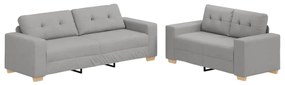 3324718 vidaXL Комплект дивани 2 pcs Сив 221 x 78 x 80 см. Тъкан