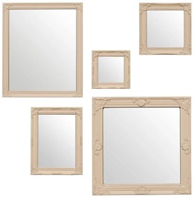 Огледала за стена в комплект от 5 броя в бароков стил - Premier Housewares