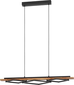 Eglo 901933 - LED висящ полилей на кабел BOYAL 2xLED/13W/230V+ LED/16W черен/кафяв