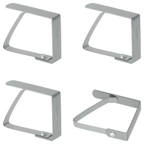 Комплект от 4 държача за покривки от неръждаема стомана - Metaltex