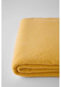Жълто одеяло със съдържание на памук Basics, 140 x 180 cm Plain - Euromant