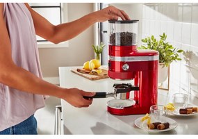 Електрическа кафемелачка Artisan KitchenAid 5KCG8433ECA, 150W, 340 g, 70 степени на смилане, Автоматично изключване, Apple Candy Red