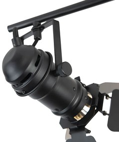 Индустриален прожектор черен 2-светлина с капаци - Movie