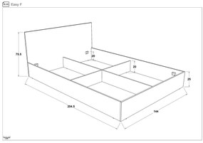 Спалня за матрак 140/200 Изи