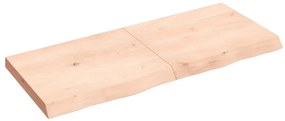 3156311 vidaXL Плот за маса, 120x50x(2-6) см, необработен масивен дъб