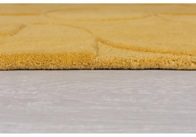 Жълт вълнен килим в цвят охра 60x230 cm Gigi - Flair Rugs