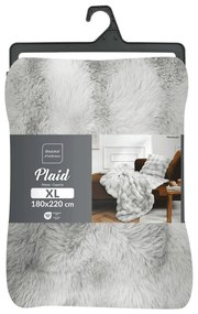 Сиво одеяло от микроплюш 180x220 cm Mounty – douceur d'intérieur