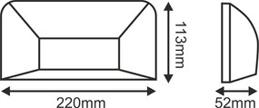 Аплика Градина LED Sharok Curve-сив