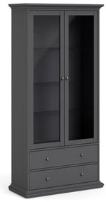 Сива витрина 96x201 cm Paris – Tvilum