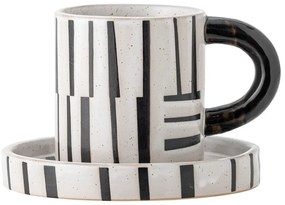 Черно-бяла глинена чаша 300 ml Frankie – Bloomingville