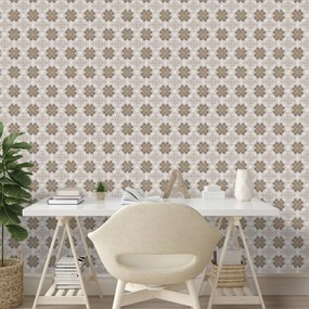 Самозалепващ тапет – Кафяви цветни орнаменти