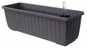 Антрацитно сива самонапояваща се саксия, дължина 100 cm Siesta - Plastia