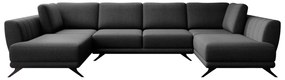Разтегателен диван в П-образна форма CORAL, 362x90x191, flores 10