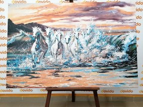 Картина на платно – Конете, създадени от вода