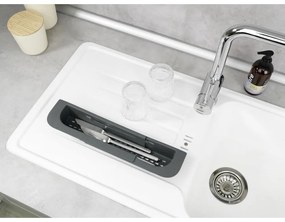 Сив пластмасов телескопичен отцедник за мивка 49,5x8,5 cm Fino – Wenko