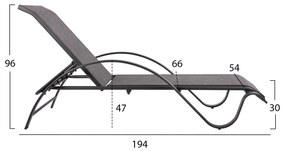 Шезлонг Ерин HM5133.01 сив цвят
